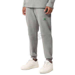 Venta al por mayor de pantalones de los hombres acampanados Jogger con lavado Patchwork personalizado cintura elástica Flare pantalones de chándal French Terry ropa informal - Product Image 5