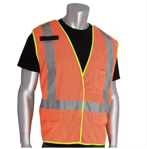 Diseña tu propio Chaleco de trabajo de color sólido a precio barato, excelente calidad, color personalizado y tamaño, chaleco de seguridad de alta visibilidad - Product Image 1