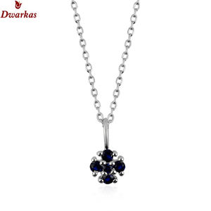 Élégant collier pendentif multi pierres précieuses en argent sterling 925 plaqué or avec zircon rubis - Product Image 5