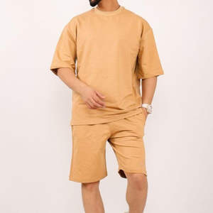 Conjuntos de Camiseta y Pantalones Cortos Deportivos de Verano para Hombre, Transpirables, con Logotipo Personalizado al por Mayor, Tallas Grandes, Poliéster/Algodón - Product Image 6