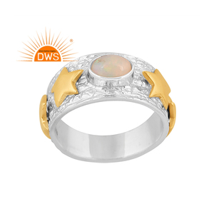 Best Quality Fine Sterling <b>Silver</b> Natural Ethiopian <b>Opal</b> Gemstone Statement <b>Ring</b> Custom Jewelry Manufacturer - Product Image 1
