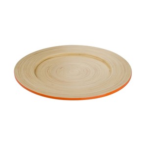 Assiette ronde en bambou filé, vaisselle, écologique, non toxique, diamètre 350 mm, couleur personnalisée, décoration de table, fabriqué au Vietnam - Product Image 3
