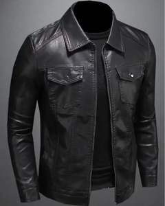 Chaqueta de cuero de alta calidad para hombre, chaqueta reflectante formal informal, chaquetas elegantes más vendidas - Product Image 5