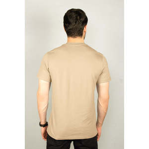เสื้อยืดคอกลมผ้าฝ้ายพื้นฐานสำหรับผู้ชาย "ROCIO" ผ้าเจอร์ซีย์ 100% ปักโลโก้ ทรงหลวม น้ำหนัก 220 กรัม ป้ายยี่ห้อสั่งทำ เสื้อยืดออกกำลังกาย - Product Image 4
