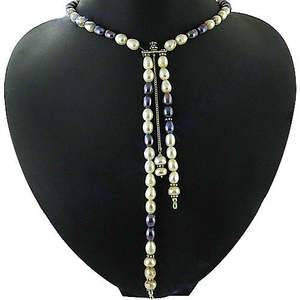Collar de Perlas de Agua Dulce para Mujer, Perlas Cultivadas Redondas AAA, Cadena de Plata, Estilo Clásico, Joyería de Boda, Color Blanco - Product Image 2