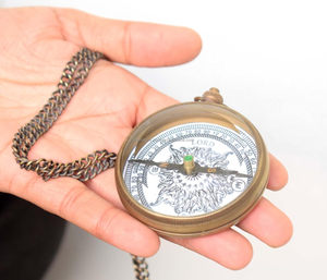 Handmade Brass <b>Compass</b> Pendant Working Nautical Collectible for Marine Camping Hiking Pocket Carrying <b>Navigation</b> Mode Pointer - Product Image 1