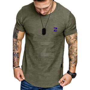 T-shirts pour hommes été 2025, dernier design, 100% coton, respirant, écologique, uni, haute qualité, logo personnalisé, vente en gros personnalisée - Product Image 1