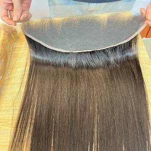 Perruque Lace Frontal Closure HD, Film Transparent, fournisseur de dentelle frontale suisse, vente en gros, 5x5, 13x4, 13x6, cheveux crus vietnamien personnalisés - Product Image 5