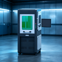 Système de marquage laser à fibre fermé de grande taille pour le marquage permanent des métaux, des numéros de série, des codes-barres, des codes QR, des logos et des graphiques