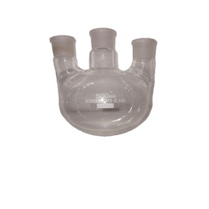 Matraz de fondo redondo de tres cuellos de vidrio borosilicato MAYALAB para uso en laboratorio - Product Image 2