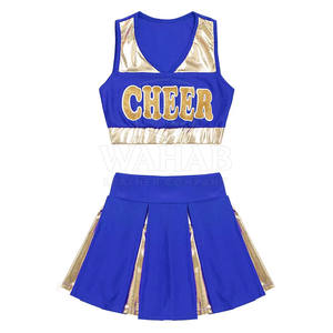 Ensemble d'uniformes de cheerleading pour femmes très bien noté, haut et jupe athlétiques, prêt pour l'ensemble de l'équipe - Product Image 3