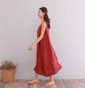 Vestido de Verano de Algodón, Sin Mangas, Casual, Holgado, Ligero, Suave, para el Hogar, Cómodo, Uso Diario, Minimalista - Product Image 3