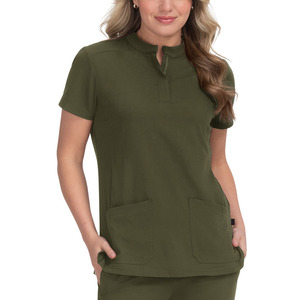 Uniforme d'infirmière de haute qualité, en élasthanne, rayonne, polyester, uniformes chirurgicaux, manches courtes, pantalon droit, ensemble de blouses médicales pour femmes, hôpital - Product Image 1