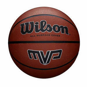 Balón de Baloncesto Wilson MVP 295 Mini, Tamaño 5/6, Color Marrón, Plástico con Logotipo Personalizado, Recubierto de PU, para Entrenamiento y Juegos - Product Image 1