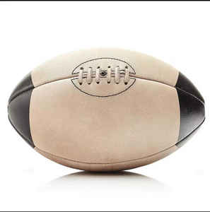 Ballon de rugby souple de couleur personnalisée de fabricant élevé quantité en vrac approvisionnement direct d'usine ballon de rugby en cuir fabriqué - Product Image 6