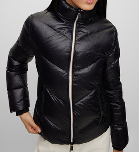 Zip up <b>with</b> <b>hooded</b> <b>Hooded</b> Linen Bubble <b>Padded</b> Coat <b>Gilet</b> Ladies Winter Wrap Duvet Short Oem Custom <b>Women</b> puffer jacket - Product Image 2