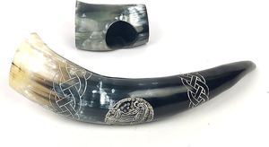 Auténtico Cuerno Vikingo para Beber con Acabado Pulido Suave, Taza de Cuerno Vikingo Hecha a Mano para la Edad Media a Bajo Precio - Product Image 5