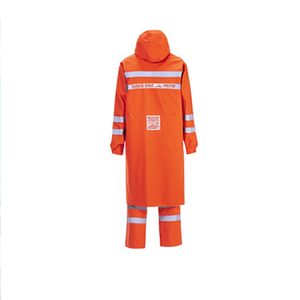 Orange High-Viz <b>Raincoat</b> for Safety-PREVENT - Product Image 2