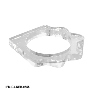 Bracelet géométrique en résine transparente fait à la main - Bracelet en résine épaisse moderne pour femme - Product Image 3