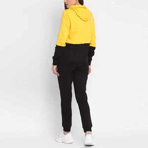 Chándal de mujer de color estilo algodón 100% de calidad superior chándal de dos piezas de gran tamaño liso para mujer - Product Image 3