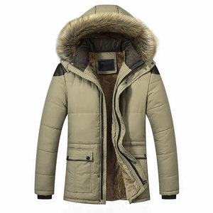 2026 Wholesale <b>Mens</b> <b>Fleece</b> Waterproof Breathable Winter Thin Plus Size Warm Puffer Hooded Polyester Fiber Jackets - Product Image 3