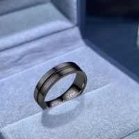 Gümüş Band yüzükler kadınlar için kızlar basit nişan düğün Band boyutu 4 ila 12 genişlik 2mm/3mm/5mm hediye kutusu ile