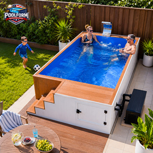 Easy to Install Custom Acrylic Glass Window Above Ground Pool Mold Fiberglass Wood Swimming Pool for Sales Swimming Pool - Product Image 5