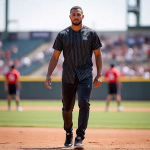 Uniforme de baseball personnalisé léger et confortable maillot boutonné à manches courtes 100% polyester respirant col montant à séchage rapide - Product Image 4