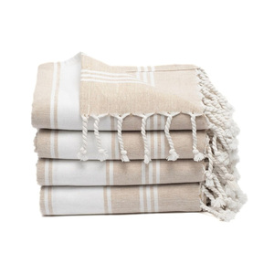 Fouta Hammam fait à la main serviette coton turc léger séchage rapide absorbant drap de bain Spa Wrap voyage Yoga couverture pique-nique - Product Image 4