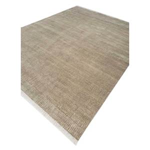 Alfombra de Lana Anudada a Mano Entropy Green AKWS-1478, Alfombra Rectangular de Color Sólido para Sala de Estar, 10 mm de Grosor, Material de Viscosa para el Hogar - Product Image 2