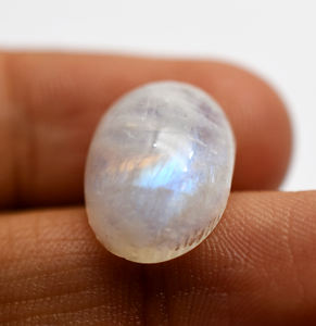 Cabujón de piedra lunar azul calibrado 18X13mm cristales de piedras preciosas sueltas piedras preciosas pulidas suaves para la fabricación de joyas piedra lunar arcoíris - Product Image 3