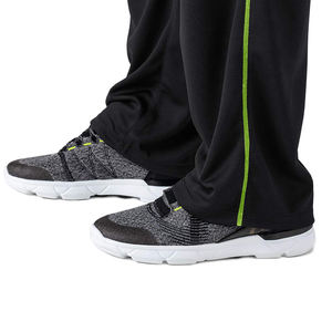 Pantalones de chándal para correr de lana para mujer con bolsillos, pantalones de chándal verde oscuro para hombre con malla negra, pantalones de chándal deportivos sueltos transpirables - Product Image 2