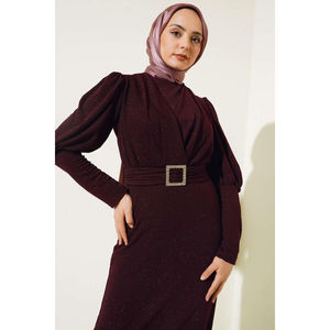 Nueva temporada mujer invierno ropa islámica Abaya vestido Kaftan túnica Dubai musulmán islámico moda turco hecho vestidos islámicos - Product Image 2