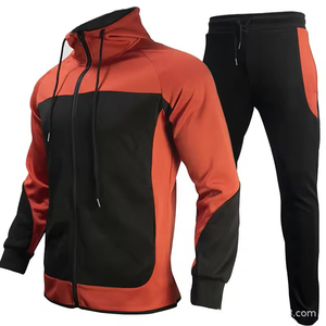 Survêtement, 100% coton Nouveautés Patchwork Couleur Hommes Survêtements Logo Personnalisé survêtements pour Hommes Jogging Sportswear OEM - Product Image 1