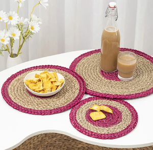 High Quality Natural Seagrass Bamboo <b>Round</b> Dining Mats Nice Design Woven Classic Sustainable <b>Placemats</b> Made in Vietnam - Product Image 4