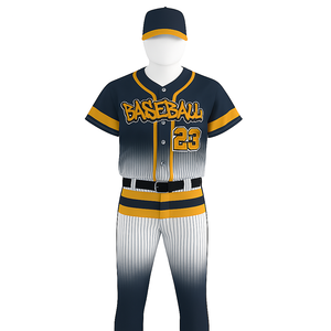 Camiseta de béisbol personalizada para hombre, estampado de rayas por sublimación, camisas y pantalones de béisbol en blanco, uniforme - Product Image 4