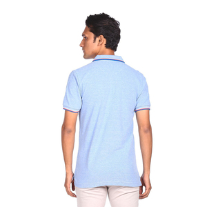 Camiseta Deportiva WAGSAM para Hombre, Manga Corta, Color Azul Claro, Transpirable, Poliéster/Algodón, Estilo Casual Tejido - Product Image 4