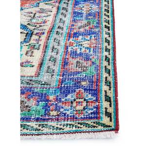 Alfombra de Lana Anudada a Mano de Gran Tamaño, Diseño Abstracto con Medallón Rojo Naranja y Patrón Rectangular para Sala de Estar, Pae-2241 - Product Image 4