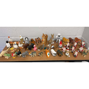 YEEYAYA in ottone intagliato a mano pecore e agnello figurine Art déco Design decorazione per la casa in legno statua di animali da fattoria per la decorazione della camera - Product Image 5