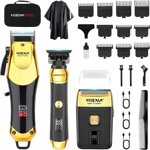 HIENA-229+056+823 Hair Clipper and Trimmer Set Professional Cordless Hair Clipper for Men  Barber Hair Cuttings Kit