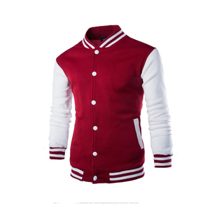 Écusson bicolore sur les manches en cuir pour hommes, broderie en chenille du logo Streetwear sur le devant, style veste universitaire - Product Image 1
