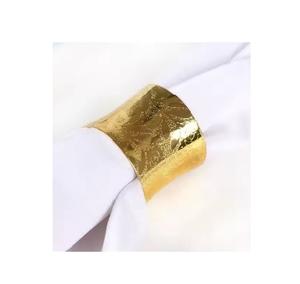 Anneaux de serviette argentés en métal de luxe pour la décoration de table de mariage Porte-serviettes pour le mariage - Product Image 2