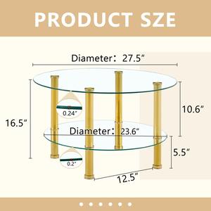 Mesa de Centro Ecológica con Base de Vidrio Templado y Patas de Acero Inoxidable Chapadas en Oro, Diseño Moderno para Muebles de Sala - Product Image 6