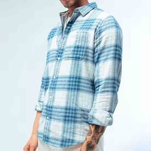 เสื้อเชิ้ตแขนสั้นสำหรับผู้ชายเสื้อเชิ้ตลายหมากรุก - Product Image 2