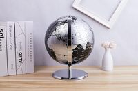 Globo terráqueo para educación científica con base de metal, globo terráqueo de tamaño de 23cm
