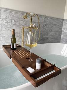 Custom Wooden Bath Caddy | Laser Engraving Available | Factory Price - Product Image 2