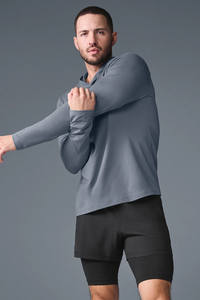 OEM Fabricante de logotipo personalizado Acero Gris Conquer Reform Manga larga Unisex Sudadera con capucha Algodón Mezclado Ligero Jersey Hombres Sudaderas con capucha - Product Image 5