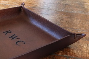 Portable Desktop Storage <b>Organizer</b> Entryway Catchall Tray Jewelry Tray Leather Valet Tray for Daily Use LTY-0032E - Product Image 5