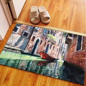 Tapis imprimé Paysage du Grand Canal : Sublimez votre décoration intérieure avec une œuvre d'art contemporaine, avec tapis à poils doux - Product Image 1