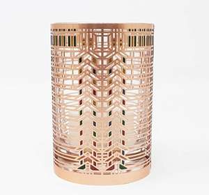 Bougeoir votif en métal plaqué cuivre Bougeoir votif Figurine Tea Light Decor - Product Image 3